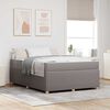 vidaXL Bed Frame with Mattress Taupe 55.1" x 78.7" fabric