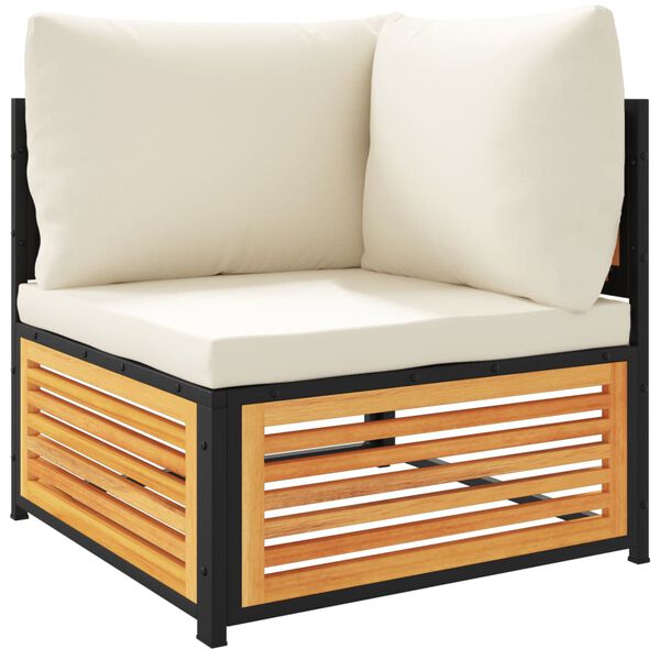 vidaXL Garden Sofa Set Cream White