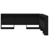 vidaXL Storage Headboard with Shelf Black Oak 62.99 in Engineered Wood