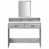 vidaXL Dressing Table with Drawer Grey Sonoma 39.37 x 16.14 x 55.12 in