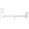 vidaXL Bed Frame White Powder-coated Steel 55.1 x 74.8 in Bed Frame