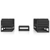 vidaXL Garden Lounge Set Black Solid pinewood Modular Garden Lounge Set
