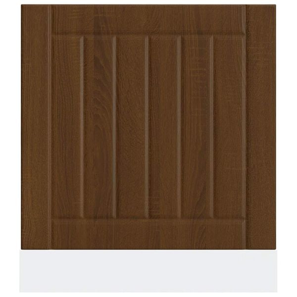 vidaXL Brown Oak Dishwasher Panel Engineered Wood Standard Size Durable