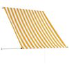 vidaXL Retractable Awning 39.4x59.1" Yellow and White