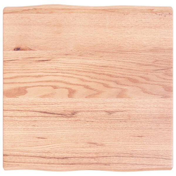 vidaXL Table Top Light brown Solid oak wood 23.6x23.6 in