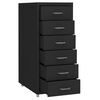 vidaXL Mobile File Cabinet Black Metal Medium Mobile File Cabinet