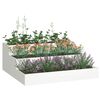 vidaXL Garden Planter White 35.43 x 35.43 x 13.78 in Cold-rolled Steel