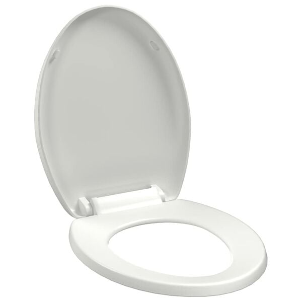 vidaXL Soft-close Toilet Seat with Quick-release Design White
