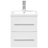 vidaXL Bathroom Sink Cabinet White Engineered wood, Ceramic Compact