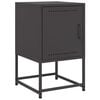 vidaXL Bedside Cabinet Set of 2 Black Steel 14.2 x 15.4 x 23.8 in