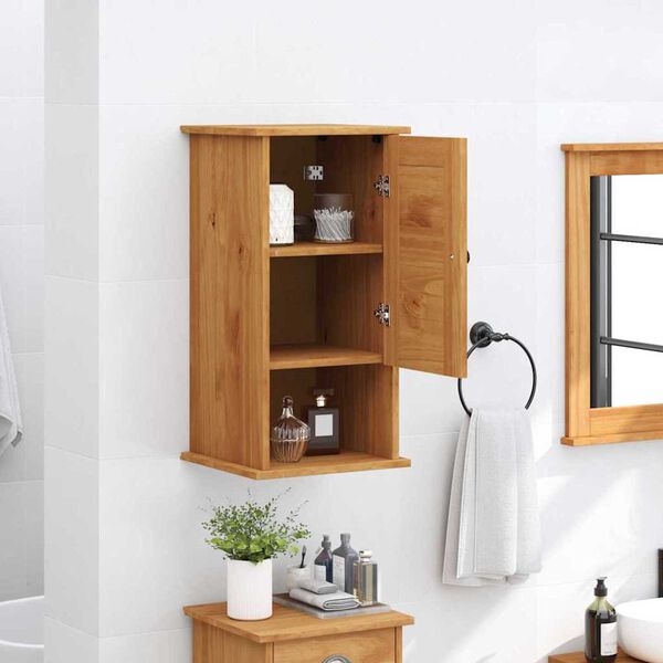 vidaXL Wall-mounted Bathroom Cabinet with Storage VIGO Honey Brown