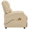 vidaXL Massage Chair Cream Polyester fabric and metal Medium