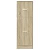vidaXL Apothecary Cabinet Sonoma oak Engineered wood 15.7 x 16.1 x 46.5 in