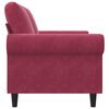 vidaXL 2-seater Sofa Wine Red Velvet, Metal, Foam Medium