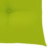 vidaXL Patio Chair Set of 4 Bright Green Solid Teak Wood, 100% Polyester