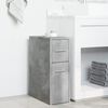 vidaXL Narrow Bathroom Cupboard Concrete Grey Engineered Wood Slim