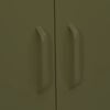 vidaXL Storage Cabinet Olive Green Steel 31.5 x 13.8 x 40.0 in