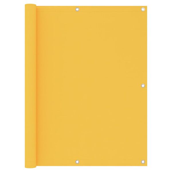 vidaXL Balcony Screen Yellow 47.2x196.9" Oxford Fabric