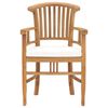 vidaXL Patio Dining Set Set of 4 Natural teak Solid teak wood
