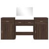 vidaXL Dressing Table Set Brown Oak Engineered Wood Medium