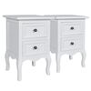 vidaXL Nightstand Set of 4 White MDF Standard Bedside Table