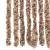 vidaXL Fly Curtain Beige and Dark Brown 39.4x86.6" Chenille