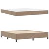 vidaXL Bed Frame with Mattress Cappuccino 70.87 x 78.74 in Fabric