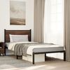 vidaXL Bed Frame Brown Oak Steel, Engineered Wood Single Durable