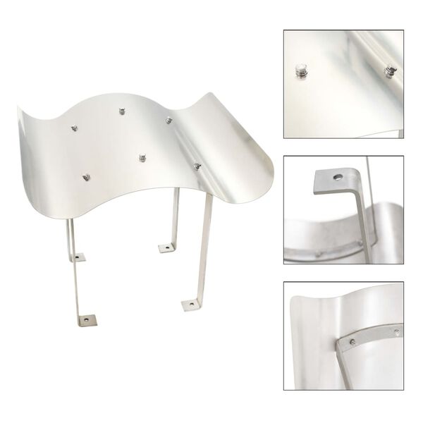 vidaXL Chimney Cowl Stainless Steel 23.6 x 23.6 x 15.0"