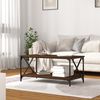 vidaXL Coffee Table Brown Oak Engineered Wood and Iron