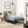 vidaXL Bed Frame Black Powder-coated steel Small Single Bed Frame