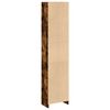 vidaXL Bookcase Smoked oak Engineered wood Tall Bookcase Rectangular