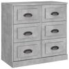 vidaXL Sideboard Set of 2 Concrete Grey Engineered Wood Sideboard