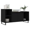 vidaXL TV Cabinet Black Engineered Wood Medium TV Cabinet Rectangular