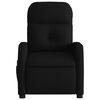 vidaXL Massage Recliner Chair Black Polyester, Metal, Plywood Medium