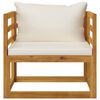 vidaXL Garden Lounge Set Cream wood Solid acacia wood with an oil finish