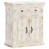 vidaXL Sideboard White Solid mango wood, engineered wood Medium