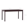 vidaXL Dining Set Dark Brown Pinewood 7 Piece Set Seats Many