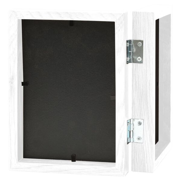 vidaXL Bifold Photo Frame White MDF, PS (polystyrene) 3.9 x 5.9 in