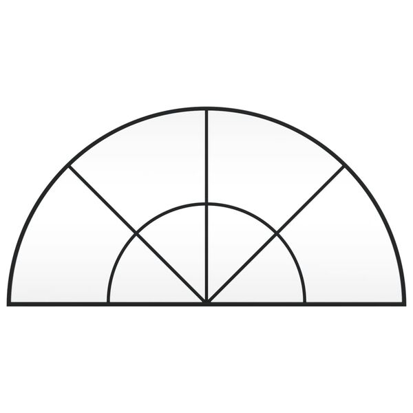 vidaXL Wall Mirror Black Glass 39.4 x 19.7 in Black Wall Mirror