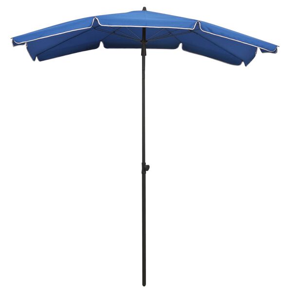 vidaXL Garden Parasol Azure Blue Polyester, Steel Medium Tiltable