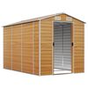 vidaXL Garden Shed Light Brown Galvanized Steel 75.2x118.1x78.0 in