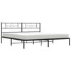 vidaXL Bed Frame Black Powder-Coated Steel Double Bed Frame