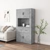 vidaXL Highboard Concrete Grey Engineered Wood Highboard Rectangular