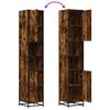 vidaXL Bathroom Cabinet Smoked Oak Engineered wood, metal Tall