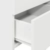 vidaXL Bedside Cabinet White Engineered wood Medium Bedside Cabinet