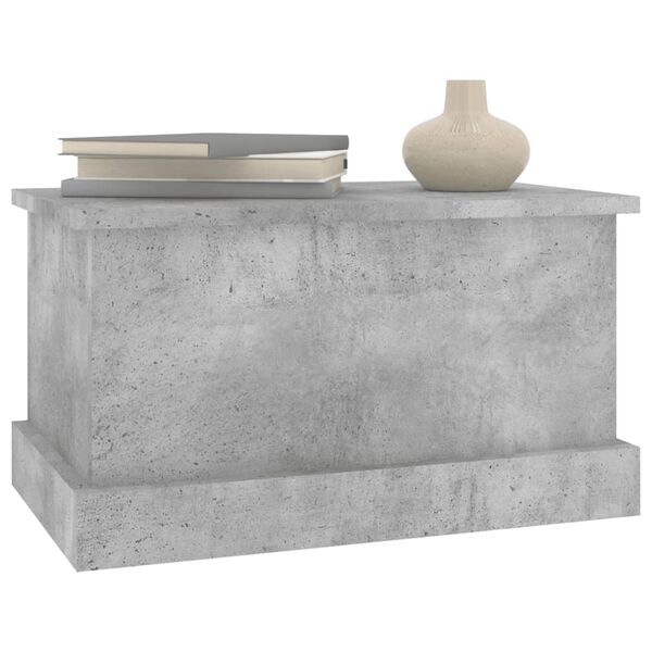 vidaXL Storage Box Concrete grey Engineered wood Medium Storage Box