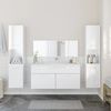 vidaXL Bathroom Furniture Set High gloss white Engineered wood