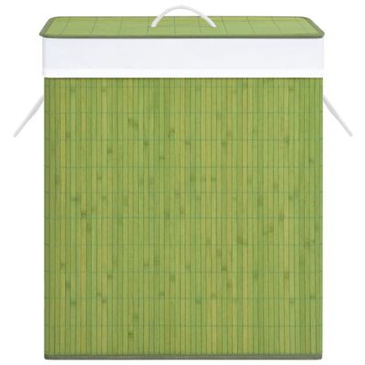 vidaXL Bamboo Laundry Basket Green 21.9 gal