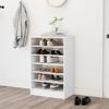 vidaXL Shoe Cabinet White Engineered Wood 23.6 x 13.8 x 36.2 in